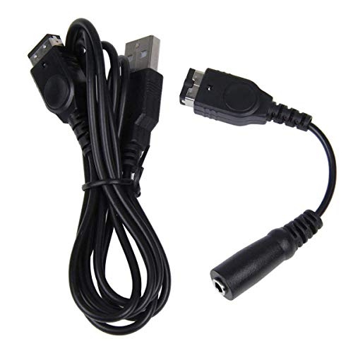 TOOGOO Cable del Cargador Y 3.5Mm Jack de Uricular Cabledel Adaptador para Gameboy Advance GBA SP