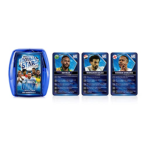 Top Trumps Quiz – World Football Stars Azul, Color Rosso (abgee WM01187-EN1-6)