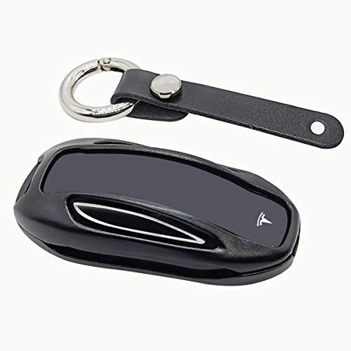 topfit Model X Carcasa de aluminio para coche Funda para llave Soporte para llavero Llavero Llavero para mode X (Black)