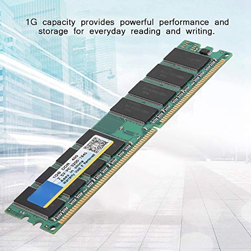 Topiky DDR Memory Ram, 1GB, PC-3200, Módulo de Memoria RAM de 184 Pines para Intel para AMD Motherboard, PC de Escritorio, Juegos sin retraso