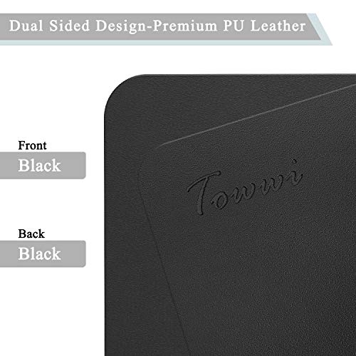 Topwi, almohadilla protectora de piel para escritorio, 86,36 x 43,18 cm, alfombrilla de escritorio impermeable para oficina y hogar