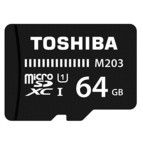 Toshiba M203/EA, 64 GB, microSDXC Memoria Flash Clase 10 UHS-I - Tarjeta de Memoria (64 GB, microSDXC, 64 GB, MicroSDXC, Clase 10, UHS-I, 100 MB/s, Negro)