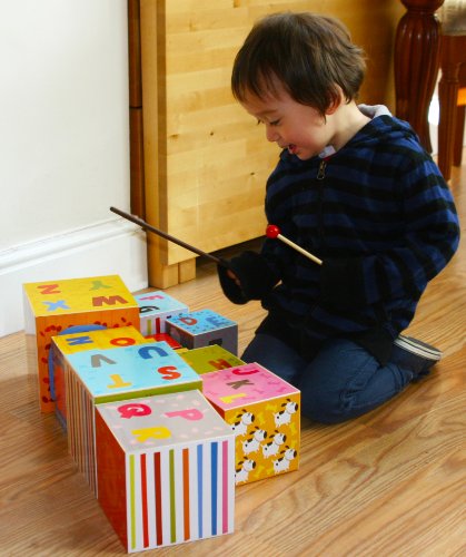 TOWO Caja apilable madera - Cubos apilables del Alfabeto de Madera para Aprender los números, Aprender Colores y Animales - Juguete Educativo 2 años - Juguetes montessori educativos
