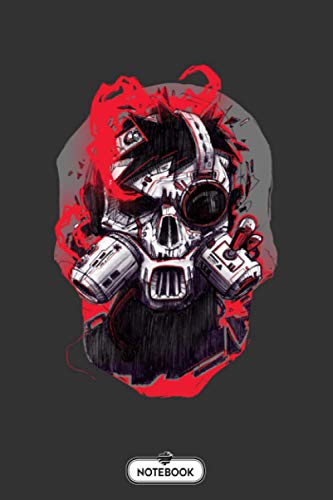 Toxic Skull red Version Notebook: 6x9 120 Pages, Lined College Ruled Paper, Diary, Planner, Journal, Matte Finish Cover
