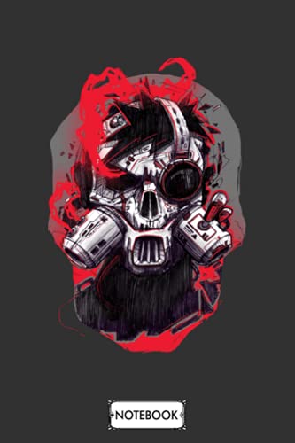 Toxic Skull red Version Notebook: Lined College Ruled Paper, 6x9 120 Pages, Diary, Journal, Planner, Matte Finish Cover