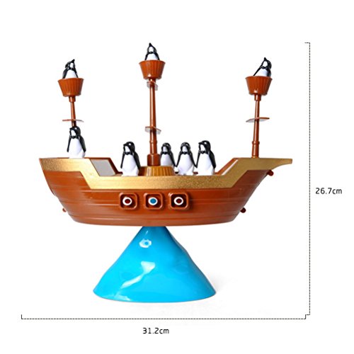 TOYMYTOY Pirate Ship Penguin Balance Game Pirate Boat Game Juguetes educativos