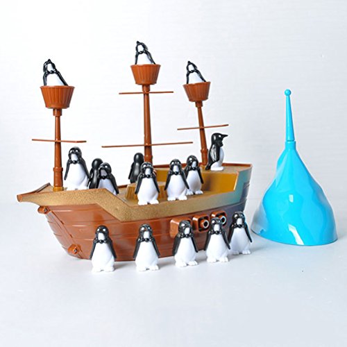 TOYMYTOY Pirate Ship Penguin Balance Game Pirate Boat Game Juguetes educativos