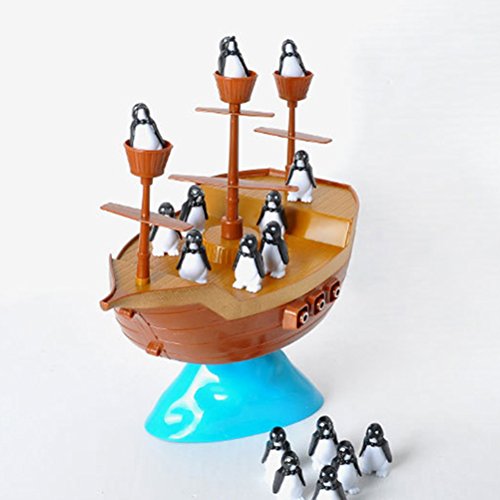 TOYMYTOY Pirate Ship Penguin Balance Game Pirate Boat Game Juguetes educativos
