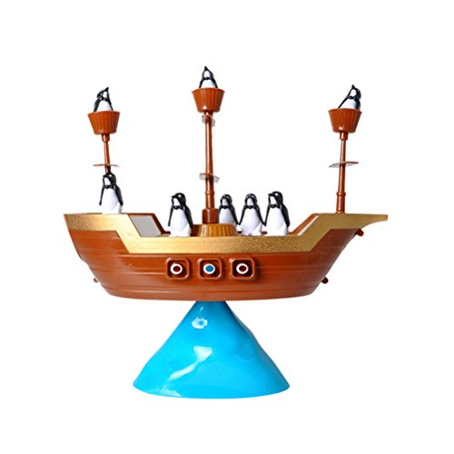 TOYMYTOY Pirate Ship Penguin Balance Game Pirate Boat Game Juguetes educativos