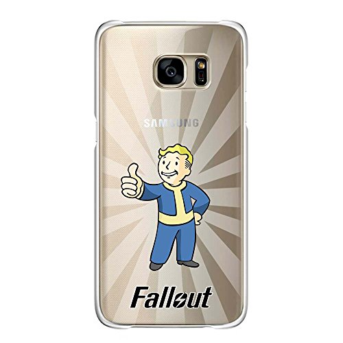 TPU Funda Gel Transparente Carcasa Case Bumper de Impactos y Anti-Arañazos Espalda Cover, Game Colección Collection, Fallout, Galaxy S7 Edge