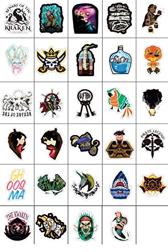 TTBH Cartoon Stickers Sea of Thieves Stickers Pack For Laptop Luggage Book Motorcycle Car Decal Sticker 100Pcs