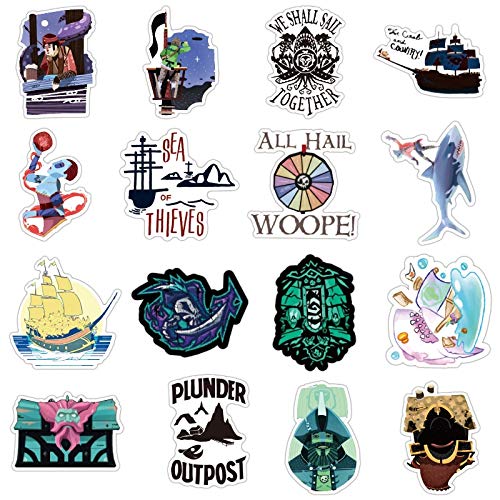 TTBH Pegatinas de Dibujos Animados Sea of ​​Thieves Stickers Pack para portátil Equipaje Libro Motocicleta Car Decal Sticker100Pcs