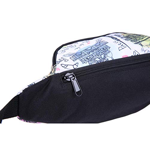 Tulip Fanny Pack,Wildflower Bloom Green Stalk Riñonera Regalo para Intercambio de Elefantes Blancos, Navidad
