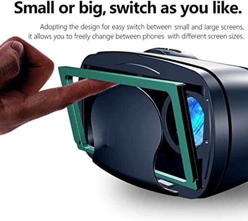 TWSHLL Vidrios VR con Auriculares, Realidad Virtual 3D Glasses Suaves y cómodos para películas y Juegos en 3D, compatibles con Smartphone de 5-7 Pulgadas
