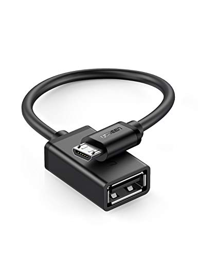 UGREEN Cable OTG Micro USB Android, Adaptador Micro USB 2.0 OTG Macho a Hembra Convertidor Compatible con Tablet Galaxy S7 A7 Tab S2 BQ Aquaris M10, Teléfono Móvil, Cámara dji Spark, Grabadora de DV