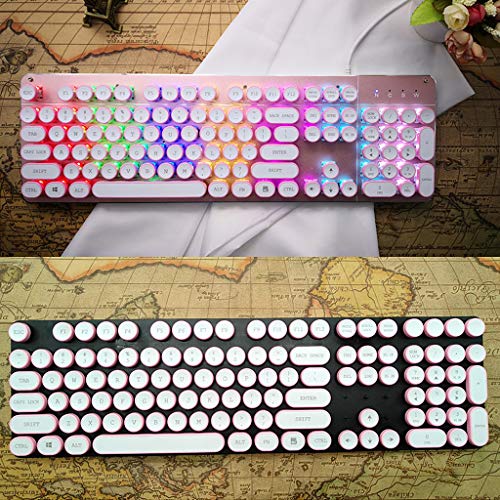 UNF 108 Teclas DIY Keycap, Retro Steam Punk Máquina de Escribir Teclado mecánico