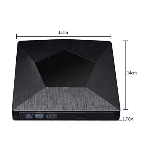 Unidad Externa de portátil USB 3.0 Type-C Unidad de Disquete Externa grabadora portátil Delgada Lector de Lector óptico para PC,Laptop,Notebook,PC móvil,PC Desktop