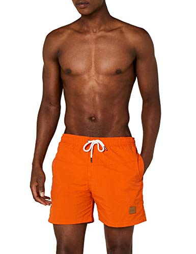 Urban Classics Block Swim Shorts Bañador de natación, Naranja (Rust Orange), Medium para Hombre