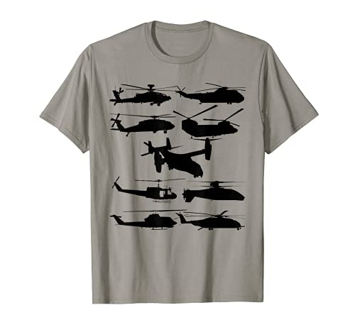 US Helicopters UH-1 Huey UH-60 Blackhawk AH-64 Apache regalo Camiseta