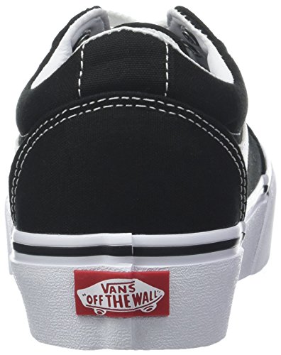 Vans Ward Platform Canvas Zapatillas Mujer, Negro (Canvas) Black/White 187), 40 EU (6.5 UK)