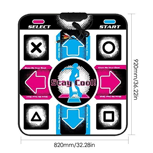 Vecksoy Alfombra de baile para niños y adultos – Alfombra de baile profesional con doble uso, antideslizante, almohadilla de danza acolchada para quitar la alfombrilla para TV AV y videojuegos