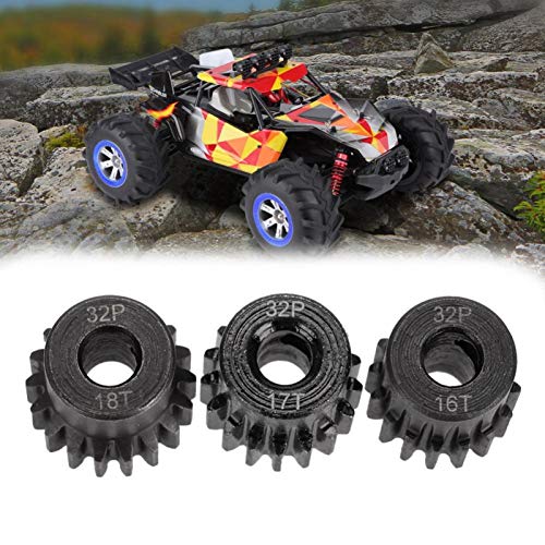 Venta Loca Engranaje de piñón de Motor RC, Robusto y Duradero 5 mm 32DP Metal Negro 13-15T 16-18T 19-21T Engranajes de Motor RC, para Coches Motor 1/8 RC Car(16T 17T 18T)