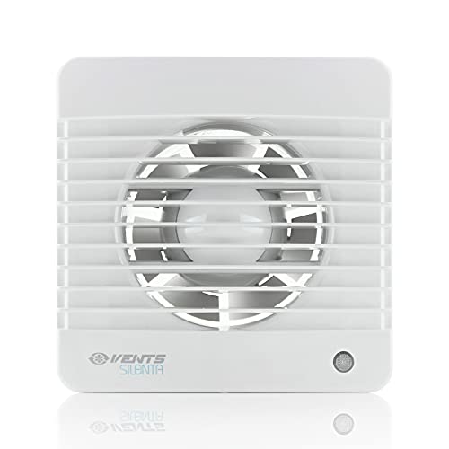 Vents 100 Silenta MT K - Ventilador extractor de baño, silencioso, con temporizador, Blanco brillante