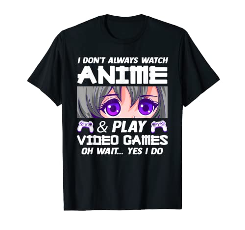 Veo anime y juego videojuegos Anime Camiseta