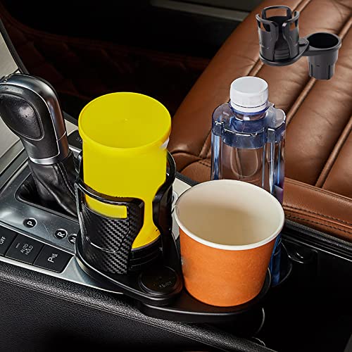 VEROP 2 in 1 All Purpose Car Cup Holder and Organizer 360 Rotable,Car Cup Holder Expander Adapter with Adjustable Base,Vehicle-Mounted Water Cup Drink Holder Auto-Mug Car Storage Organizer (1)