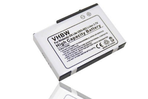 vhbw Batería compatible con Nintendo DS Lite consola (900mAh, 3,7V, Li-Ion)