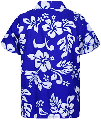 V.H.O. Funky Camisa Hawaiana, Hibiscus, indigoblue, 6XL