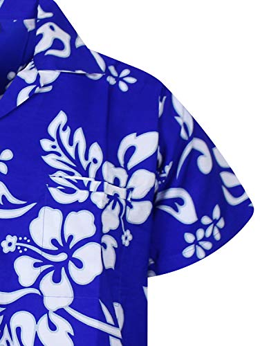 V.H.O. Funky Camisa Hawaiana, Hibiscus, indigoblue, 6XL