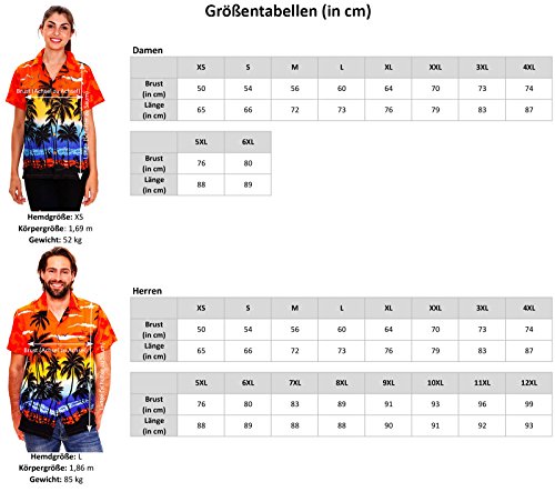 V.H.O. Funky Camisa Hawaiana, Hibiscus, indigoblue, 6XL