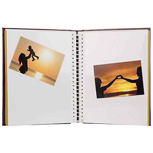 Victoria Collection Álbum de fotos autoadhesivo, personaliza tu Fotoalbum con imágenes de diferentes tamaños, fácil de rellenar y larga duración, gran álbum de fotos (marrón, 20 páginas)