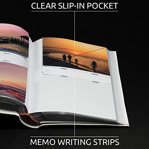 Victoria Collection - Álbum de fotos de 15 x 10 cm, diseño estético para 200 fotos de tamaño 4 x 6 cm, fácil de usar con bolsillos duraderos y espacio extra para Memos