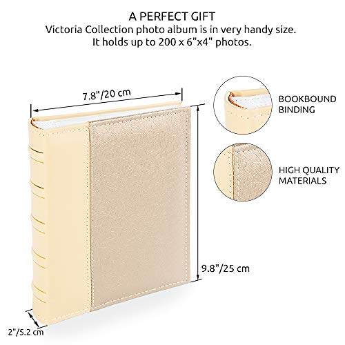 Victoria Collection Álbum de Fotos, Resumen de Oro, 4 x 6