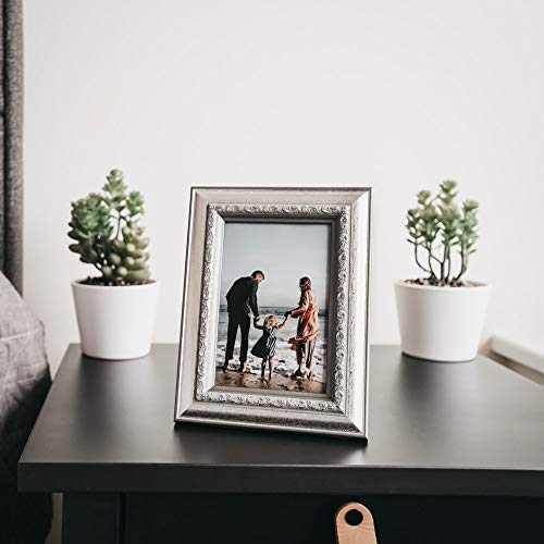 Victoria Collection Marco de Fotos - Marco de Fotos Estilo Barroco Clásico Para Fotos Y Documentos - Horizontal, Vertical - Para Hogar Y Oficina - Vidrio Real - Gran Regalo Para Niños Y Adultos