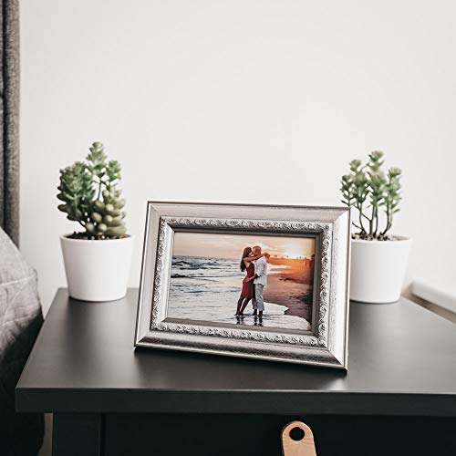 Victoria Collection Marco de Fotos - Marco de Fotos Estilo Barroco Clásico Para Fotos Y Documentos - Horizontal, Vertical - Para Hogar Y Oficina - Vidrio Real - Gran Regalo Para Niños Y Adultos