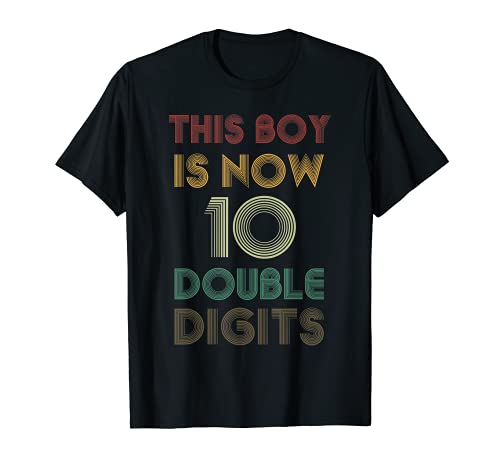 Vintage This Boy is Now Double Digits Regalo de décimo Camiseta