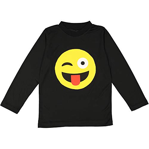 Viste a cara con la lengua Latina Emoji camiseta para los niños