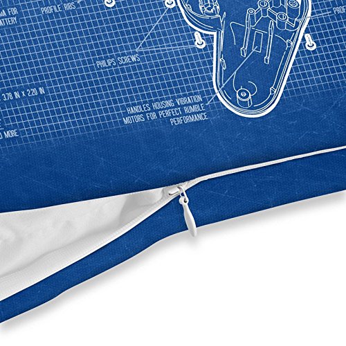 VOID Dualshock Controlador Cojín con Dibujo Funda de cojín Funda para Outdoor Indoor PS Videojuego videoconsola, Kissen Größe:40 x 40 cm