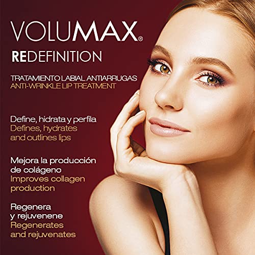VOLUMAX REDEFINITION - Bálsamo Labial Antiedad, Redensificante y Antiarrugas Mujer | Define, Hidrata y Perfila | Labios Suaves y Carnosos | Vitamina E y Retinol | Mejora Producción de Colageno - 15ml