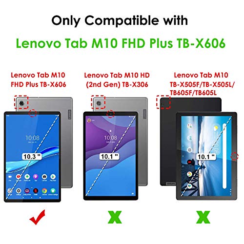 VOVIPO - Funda protectora para tableta Lenovo Tab M10 Plus 10.3, Lenovo Tab M10 FHD Plus (2ª generación), TB-X606F 10.3