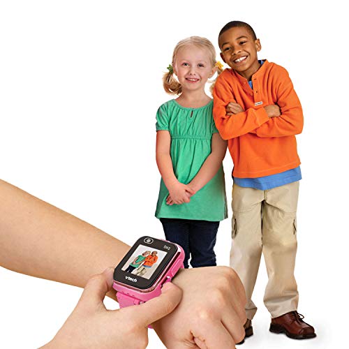 VTech - Kidizoom Smart Watch DX2, Reloj inteligente para niños, doble cámara de fotos, vídeos, juegos, color Rosa, Versión ESP (80-193857)