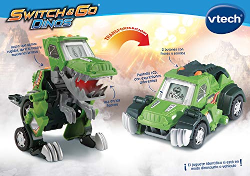VTech- Switch & Go Dinos Juguete Barro, El T-Rex 4x4, Multicolor (3480-197222)