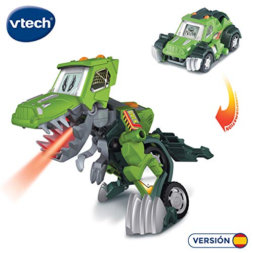 VTech- Switch & Go Dinos Juguete Barro, El T-Rex 4x4, Multicolor (3480-197222) + Tino, El Tricerátops Bólido Dinosaurio Interactivo, Multicolor (3480-183022)