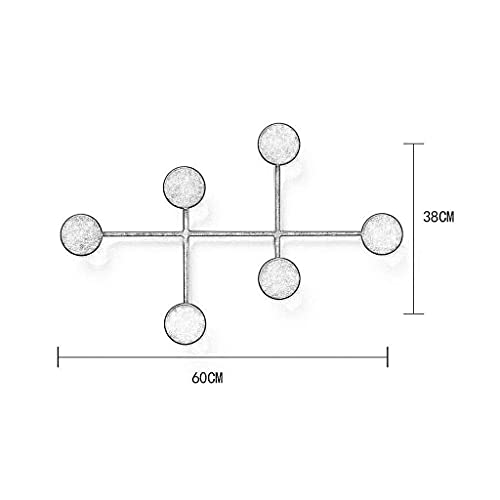 Wall Mounted Metal Wall Hanger Organizer Decorative Vintage Hanging Storage Rack for Coat Hat Towel Necklace and Key (Color : White) (White)