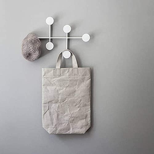 Wall Mounted Metal Wall Hanger Organizer Decorative Vintage Hanging Storage Rack for Coat Hat Towel Necklace and Key (Color : White) (White)