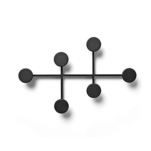 Wall Mounted Metal Wall Hanger Organizer Decorative Vintage Hanging Storage Rack for Coat Hat Towel Necklace and Key (Color : White) (White)