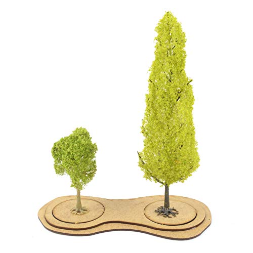 War World Gaming Bases de Madera MDF para Árboles Mezcla - Pack de 3 - DM Peana Tablero Wargame Juego Guerra Diorama Escenario Paisaje Miniatura Modelismo Maqueta Terreno Envío Seguimiento
